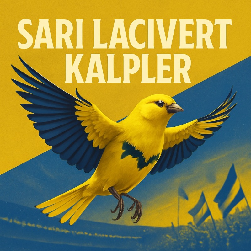 Sarı Lacivert Kalpler Album Cover - Yesil AI Debut Album